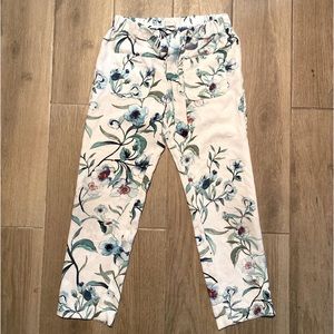 Zara girls cropped floral pants. Size 11/12.